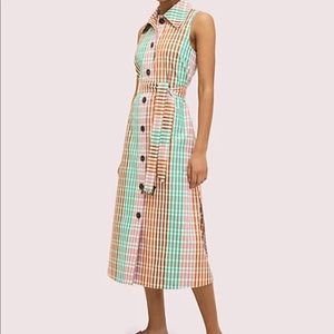 Kate Spade Rainbow Plaid Shirtdress